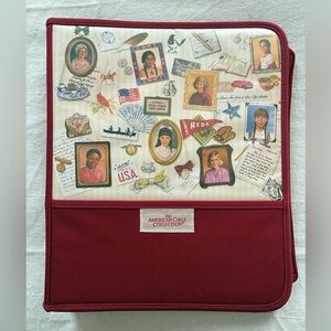 American Girl Collection Zipper 3 Ring Binder School Samantha Kirsten Addy Kit
